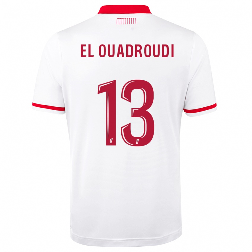 נשים Imrane El Ouadroudi #13 אדום לבן ג'רזי ביתית 2026/27 חולצה קצרה