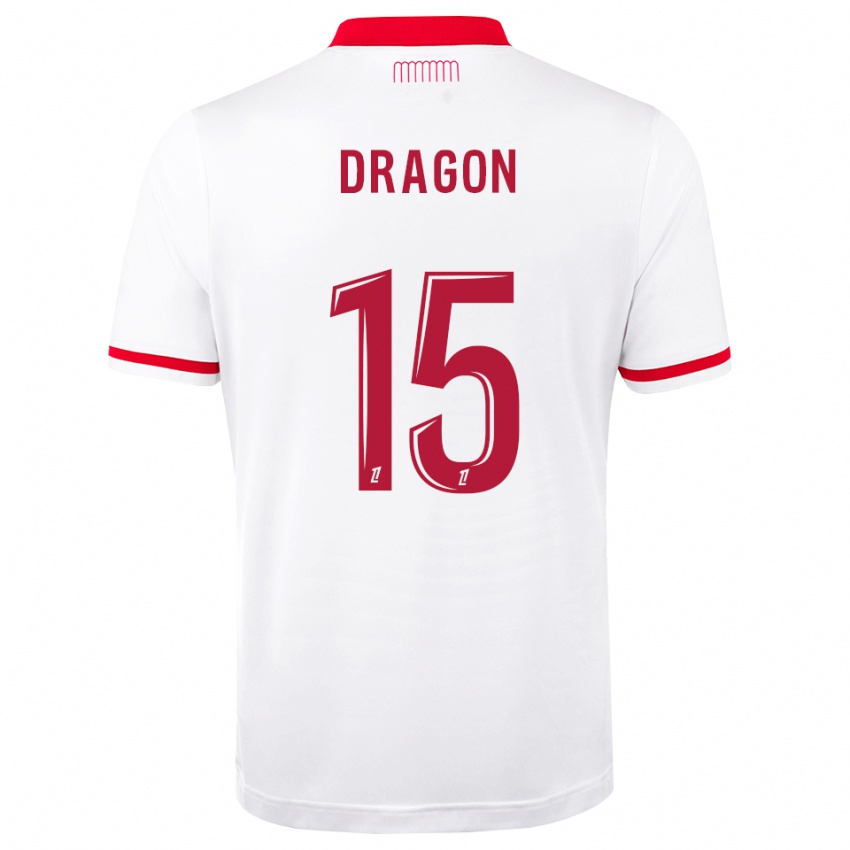נשים Clément Dragon #15 אדום לבן ג'רזי ביתית 2026/27 חולצה קצרה