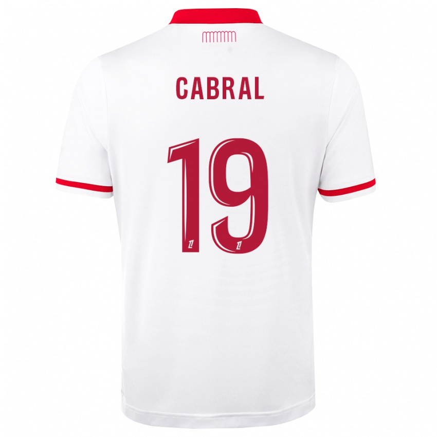 נשים Pape Cabral #19 אדום לבן ג'רזי ביתית 2026/27 חולצה קצרה