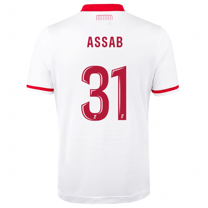 נשים Aymen Assab #31 אדום לבן ג'רזי ביתית 2026/27 חולצה קצרה