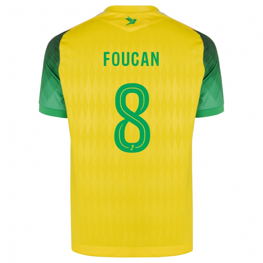 נשים Jalen Foucan #8 ירוק צהוב אדום ג'רזי ביתית 2026/27 חולצה קצרה