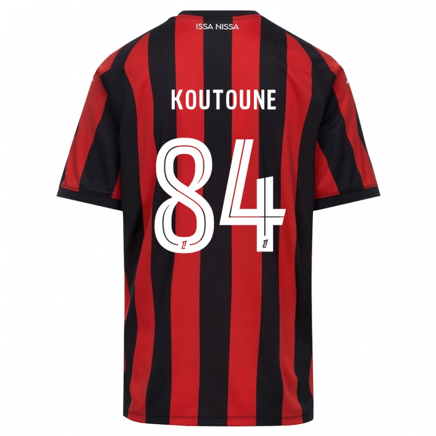נשים Hamza Koutoune #84 אדום שחור לבן ג'רזי ביתית 2026/27 חולצה קצרה