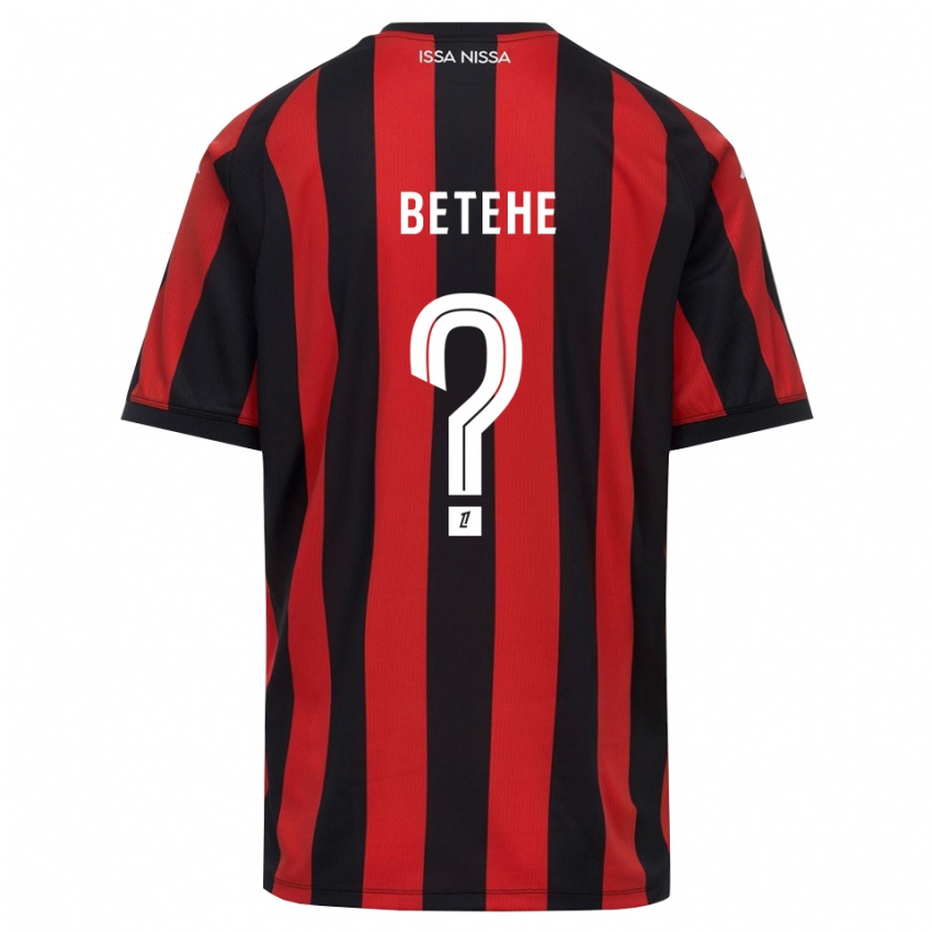 נשים William Betehe #0 אדום שחור לבן ג'רזי ביתית 2026/27 חולצה קצרה