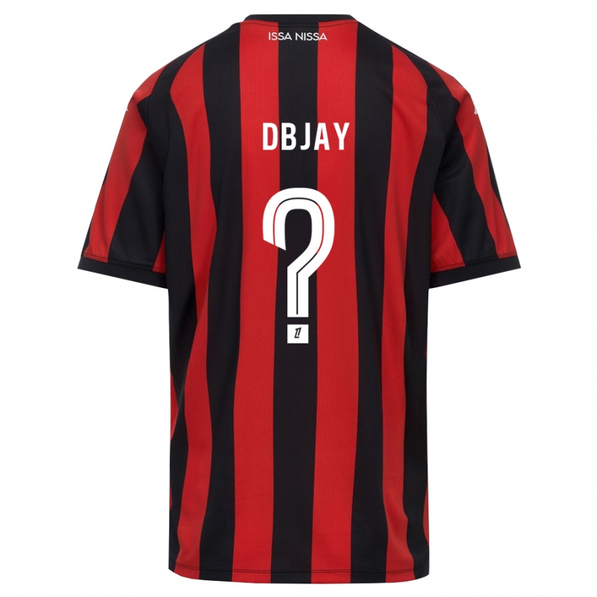 נשים Johan Dbjay #0 אדום שחור לבן ג'רזי ביתית 2026/27 חולצה קצרה