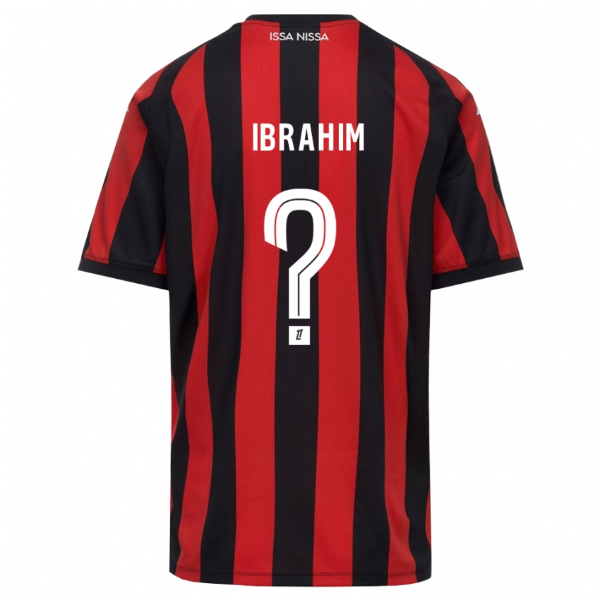 נשים Hakim Ibrahim #0 אדום שחור לבן ג'רזי ביתית 2026/27 חולצה קצרה