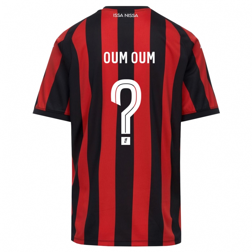 נשים Dorian Oum Oum #0 אדום שחור לבן ג'רזי ביתית 2026/27 חולצה קצרה