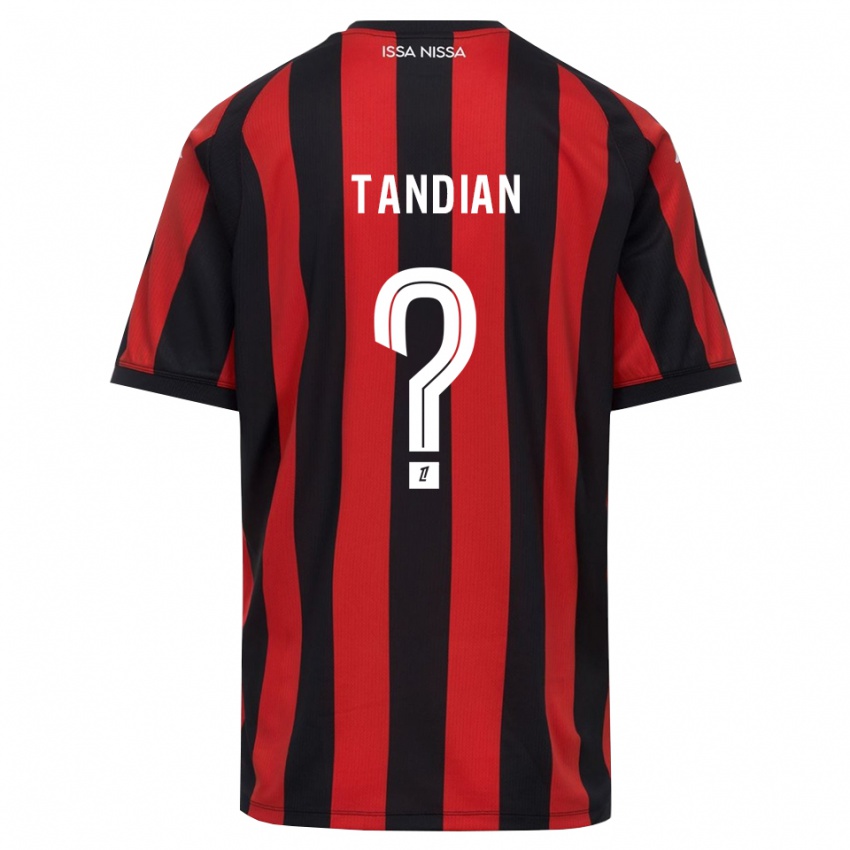 נשים Elage Tandian #0 אדום שחור לבן ג'רזי ביתית 2026/27 חולצה קצרה