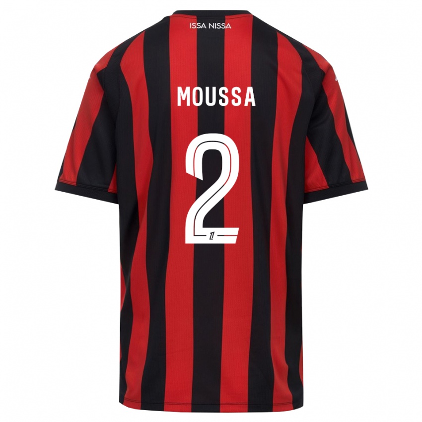 נשים Mounir Moussa #2 אדום שחור לבן ג'רזי ביתית 2026/27 חולצה קצרה
