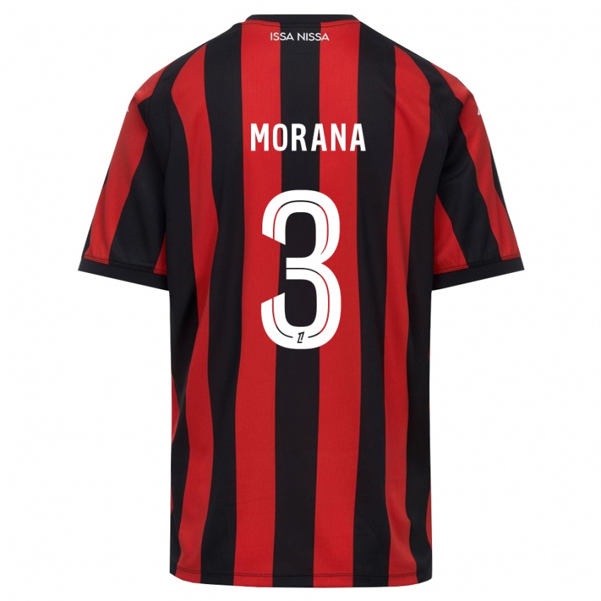 נשים Djelan Morana #3 אדום שחור לבן ג'רזי ביתית 2026/27 חולצה קצרה