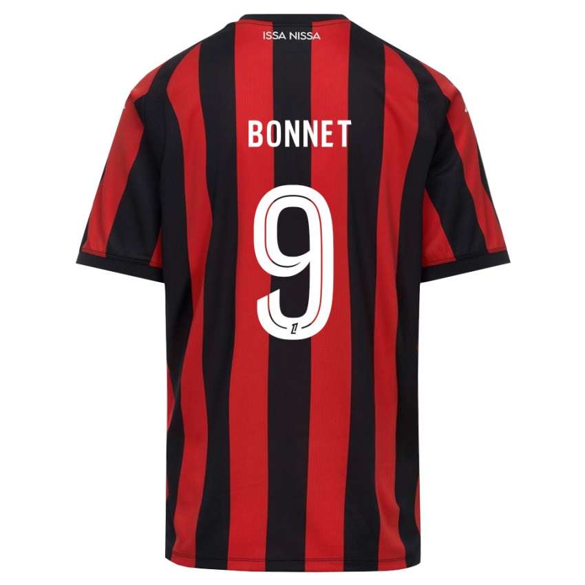 נשים Thomas Bonnet #9 אדום שחור לבן ג'רזי ביתית 2026/27 חולצה קצרה