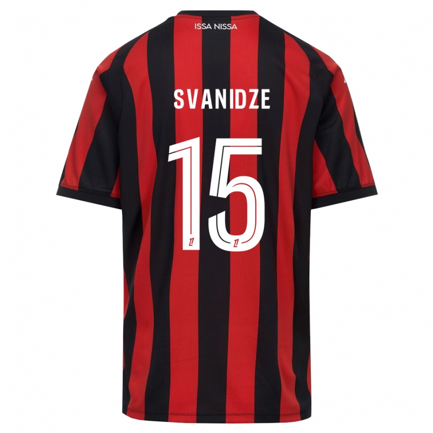 נשים Andria Svanidze #15 אדום שחור לבן ג'רזי ביתית 2026/27 חולצה קצרה