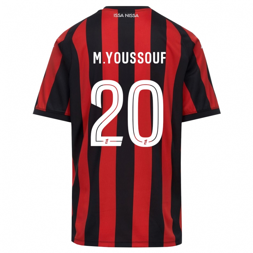 נשים Mousslim Youssouf #20 אדום שחור לבן ג'רזי ביתית 2026/27 חולצה קצרה