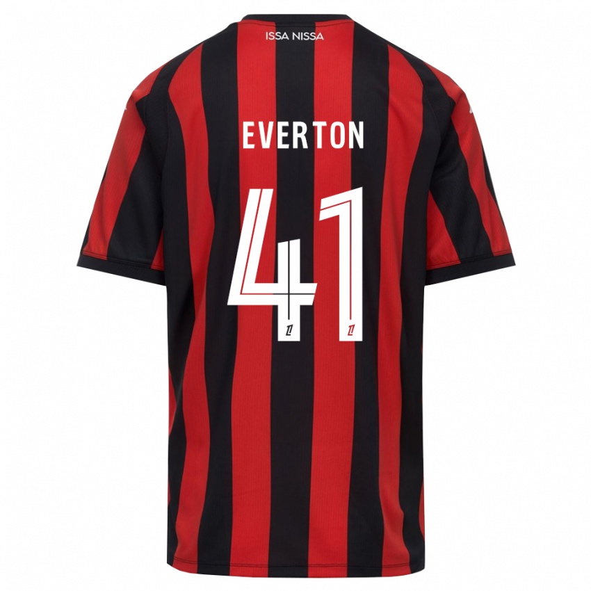 נשים Everton #41 אדום שחור לבן ג'רזי ביתית 2026/27 חולצה קצרה