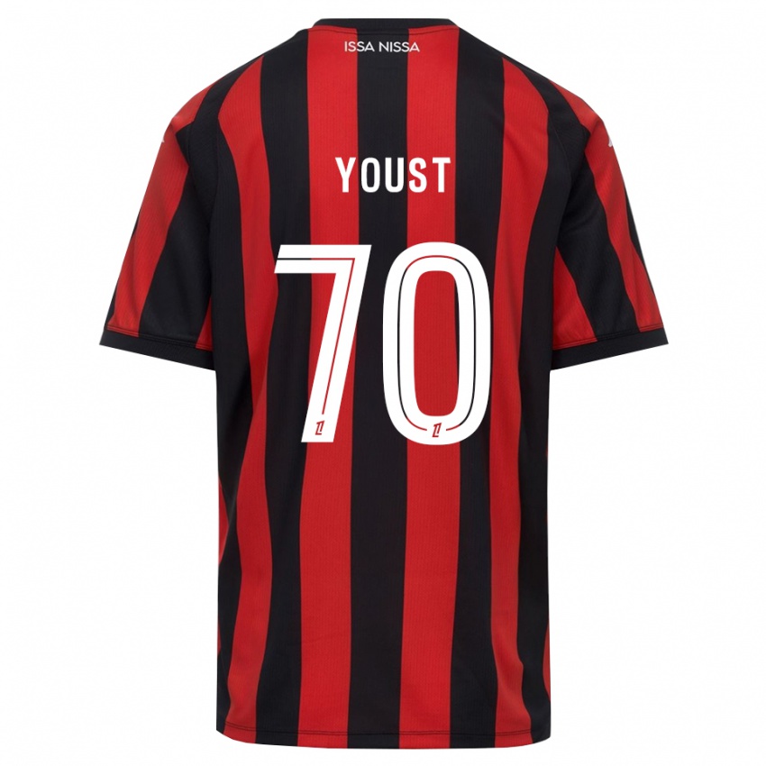 נשים Matys Youst #70 אדום שחור לבן ג'רזי ביתית 2026/27 חולצה קצרה