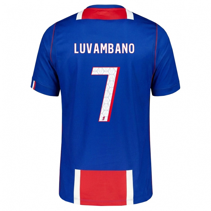 נשים Ethan Luvambano #7 אדום לבן כחול ג'רזי ביתית 2026/27 חולצה קצרה
