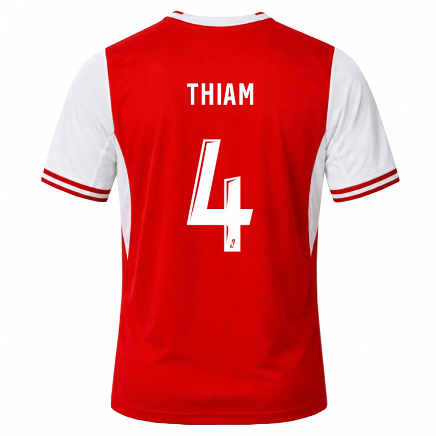 נשים Imran Thiam #4 אדום לבן ג'רזי ביתית 2026/27 חולצה קצרה