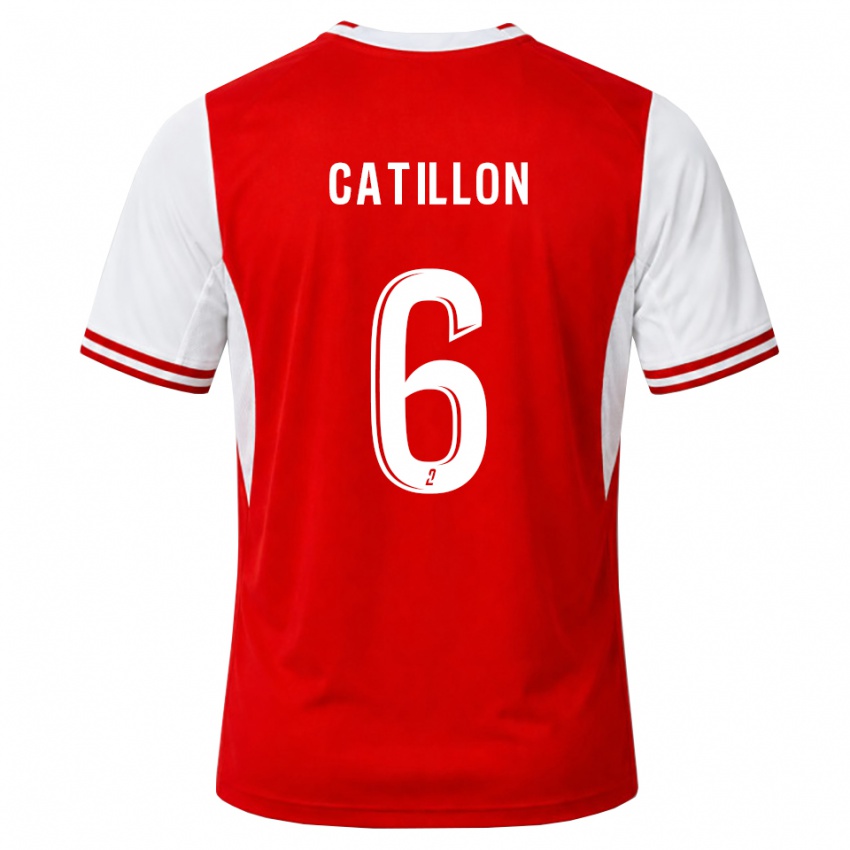 נשים Eithan Catillon #6 אדום לבן ג'רזי ביתית 2026/27 חולצה קצרה