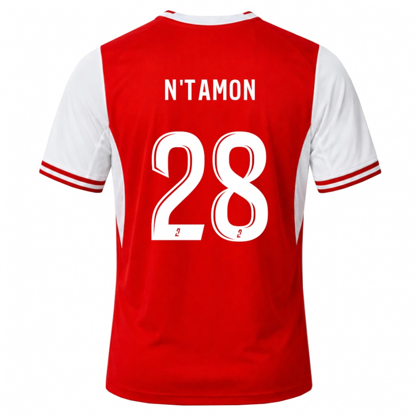 נשים Elie N'tamon #28 אדום לבן ג'רזי ביתית 2026/27 חולצה קצרה