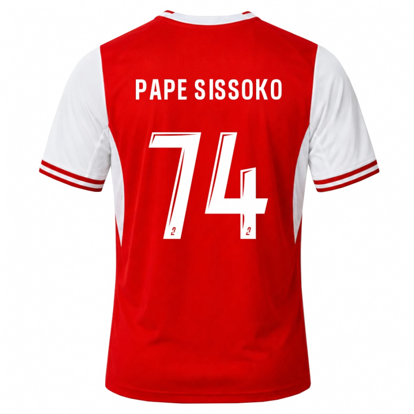 נשים Niama Pape Sissoko #74 אדום לבן ג'רזי ביתית 2026/27 חולצה קצרה