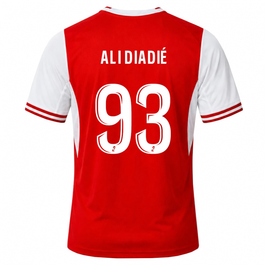 נשים Mohamed Ali Diadié #93 אדום לבן ג'רזי ביתית 2026/27 חולצה קצרה