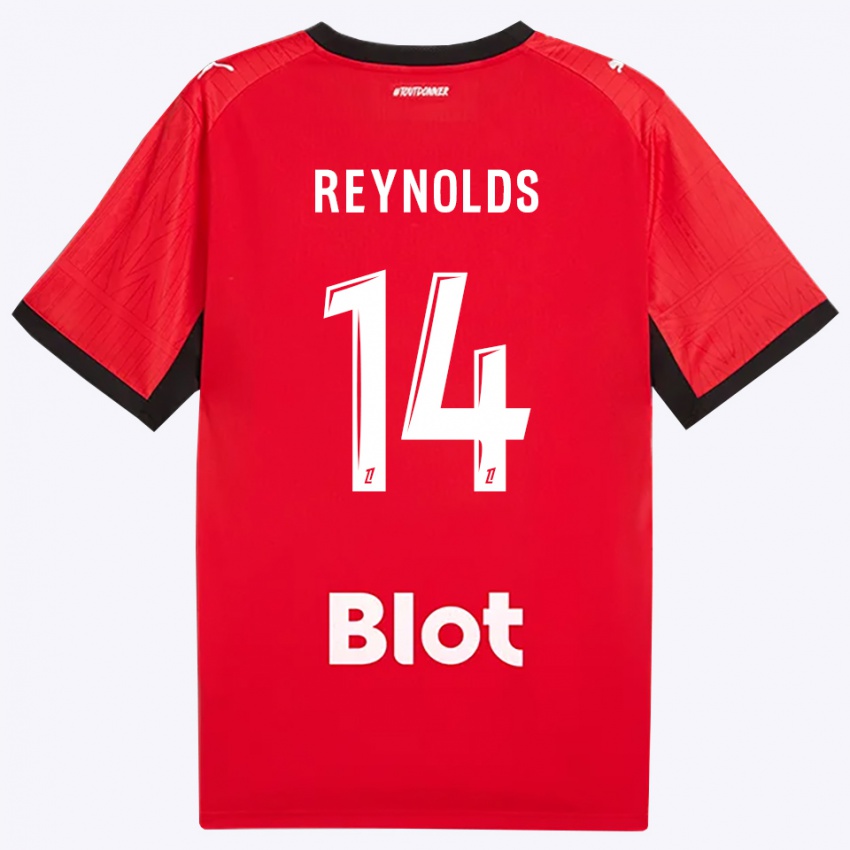 נשים Bryan Reynolds #14 אדום שחור לבן ג'רזי ביתית 2026/27 חולצה קצרה