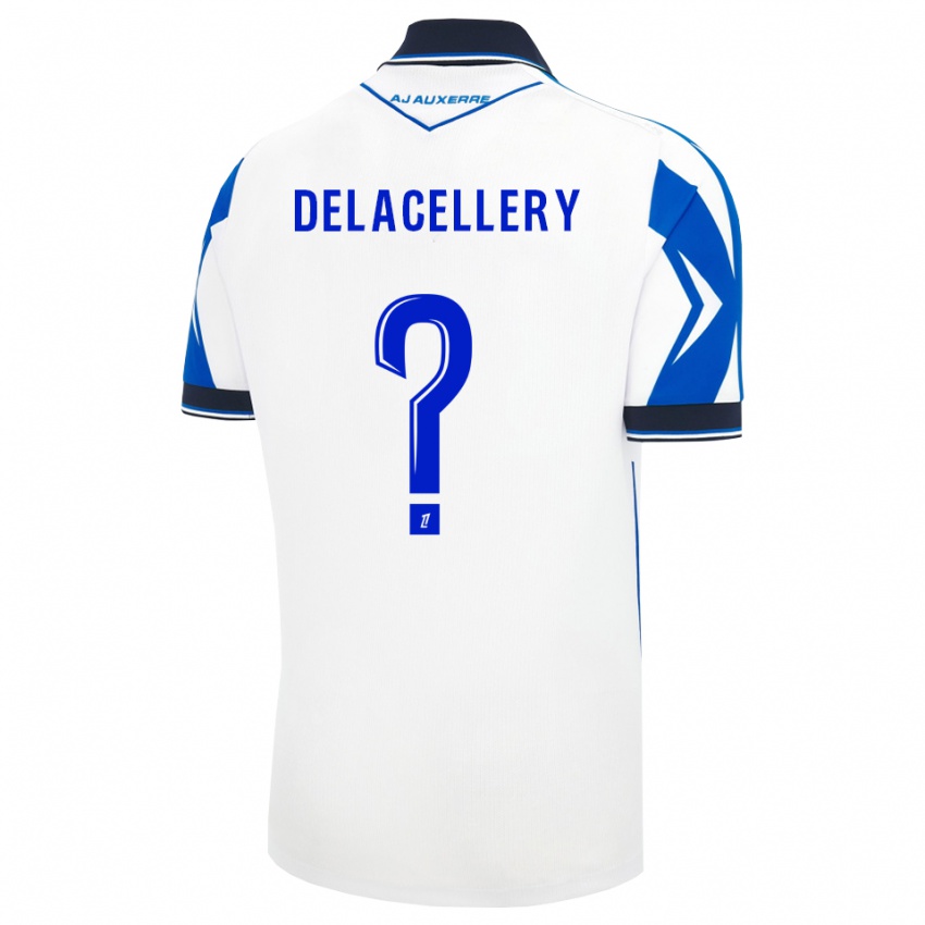 נשים Coralie Delacellery #0 שחור לבן כחול ג'רזי ביתית 2026/27 חולצה קצרה