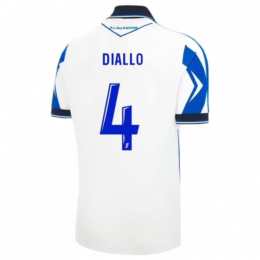 נשים Ibrahim Diallo #4 שחור לבן כחול ג'רזי ביתית 2026/27 חולצה קצרה