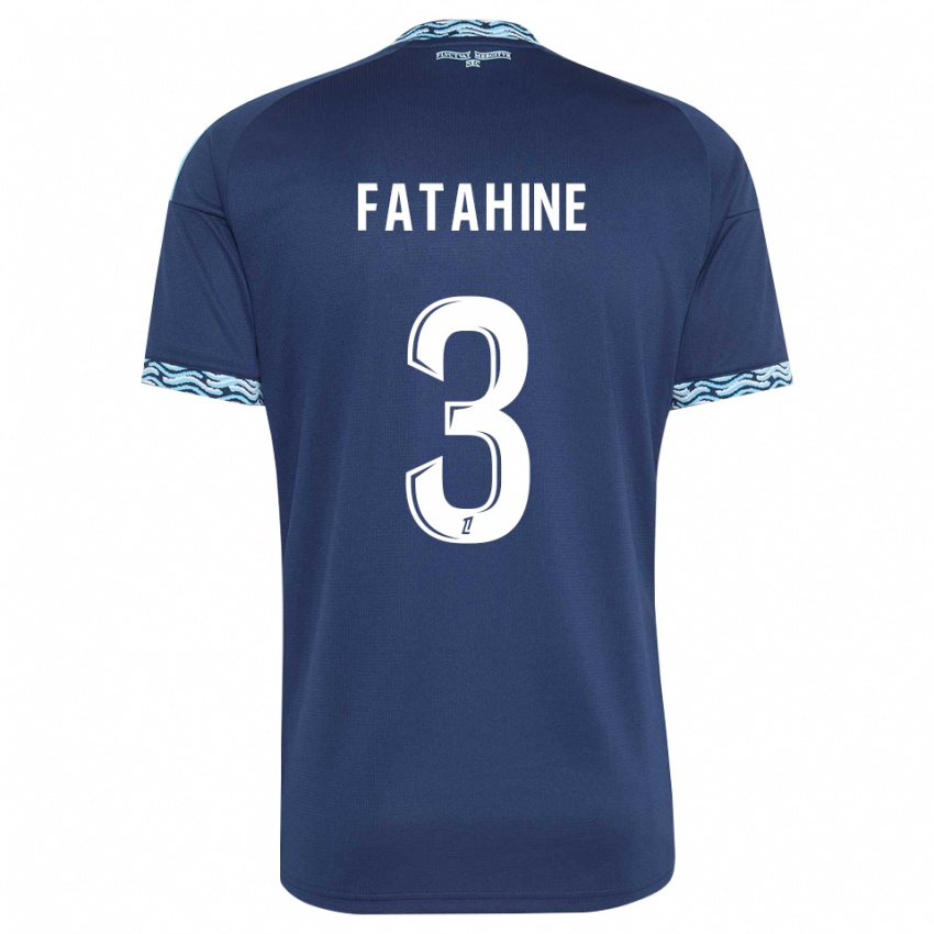 נשים Anis Fatahine #3 כחול פלדה לבן ג'רזי ביתית 2026/27 חולצה קצרה
