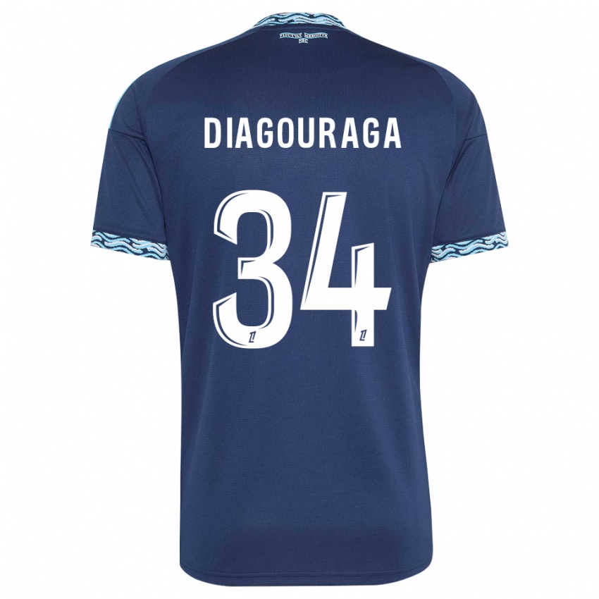נשים Djibril Diagouraga #34 כחול פלדה לבן ג'רזי ביתית 2026/27 חולצה קצרה