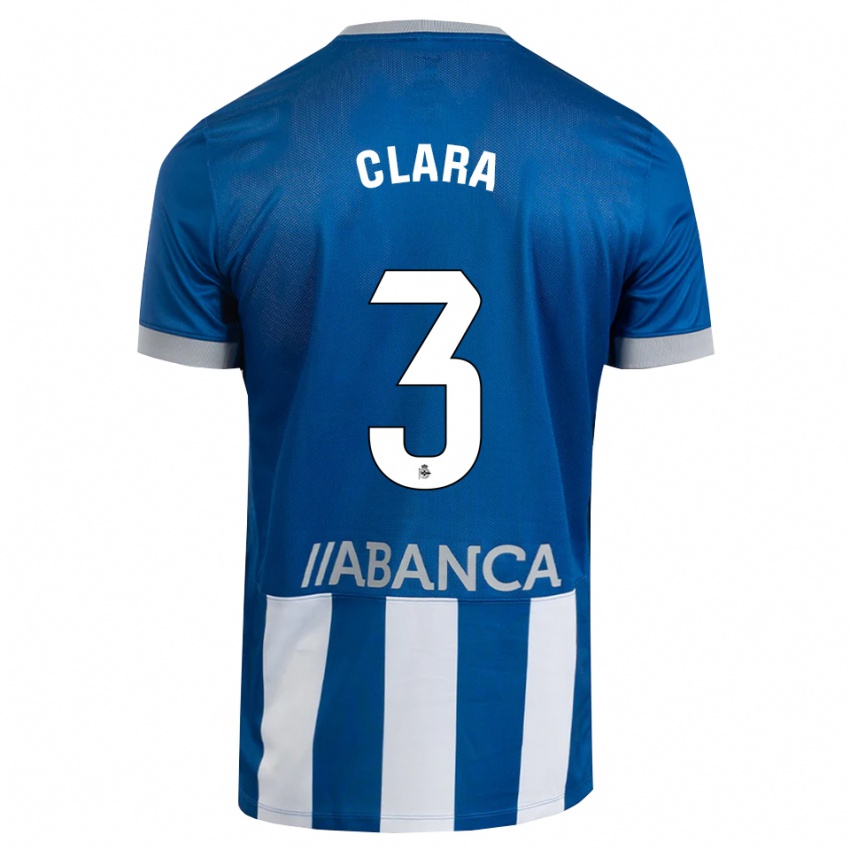 נשים Clara Rodríguez #3 כחול אפור לבן ג'רזי ביתית 2026/27 חולצה קצרה