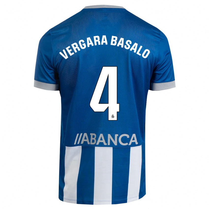 נשים David Vergara Basalo #4 כחול אפור לבן ג'רזי ביתית 2026/27 חולצה קצרה