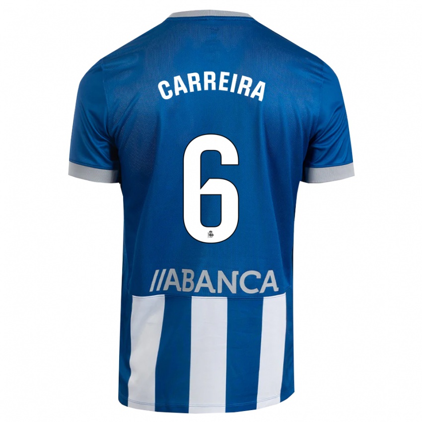 נשים David Carreira #6 כחול אפור לבן ג'רזי ביתית 2026/27 חולצה קצרה