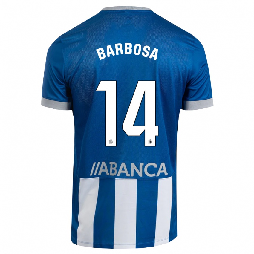 נשים Justino Barbosa #14 כחול אפור לבן ג'רזי ביתית 2026/27 חולצה קצרה