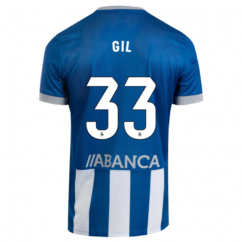 נשים Iker Gil #33 כחול אפור לבן ג'רזי ביתית 2026/27 חולצה קצרה