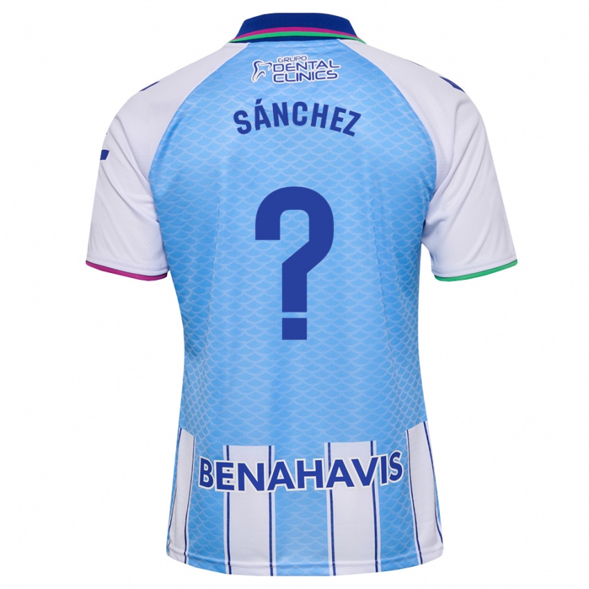 נשים Álvaro Sánchez #0 כחול שמיים עמוק לבן ג'רזי ביתית 2026/27 חולצה קצרה