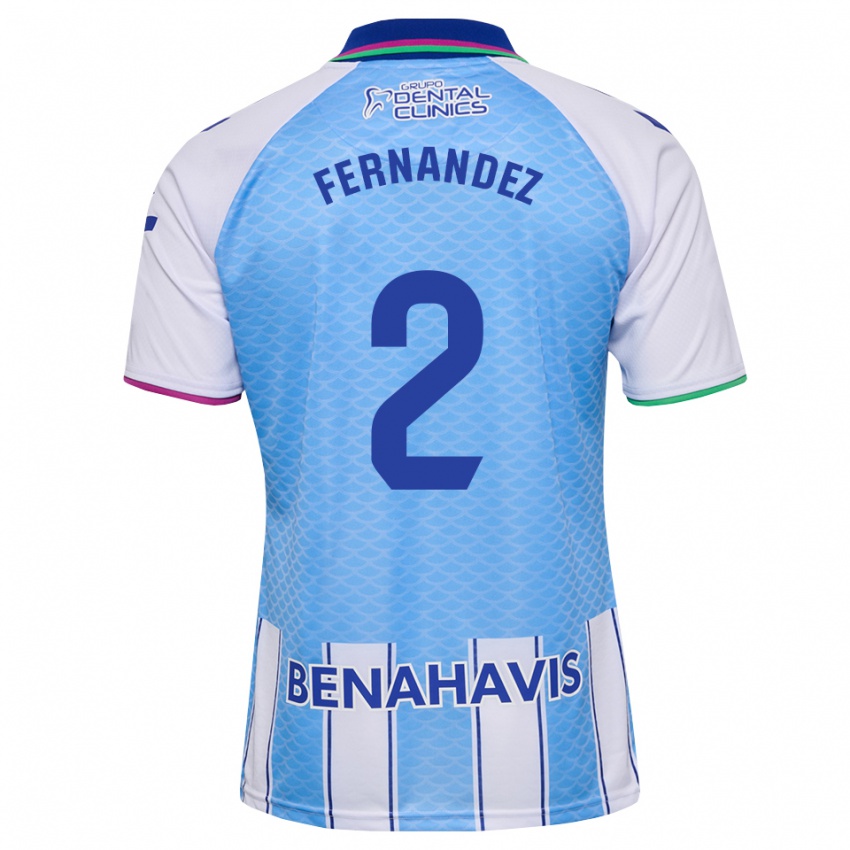 נשים Aron Neqach Fernández #2 כחול שמיים עמוק לבן ג'רזי ביתית 2026/27 חולצה קצרה