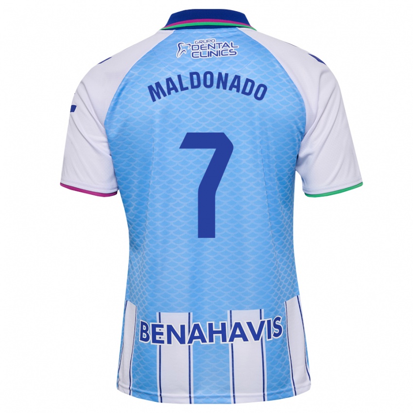 נשים Fran Maldonado #7 כחול שמיים עמוק לבן ג'רזי ביתית 2026/27 חולצה קצרה