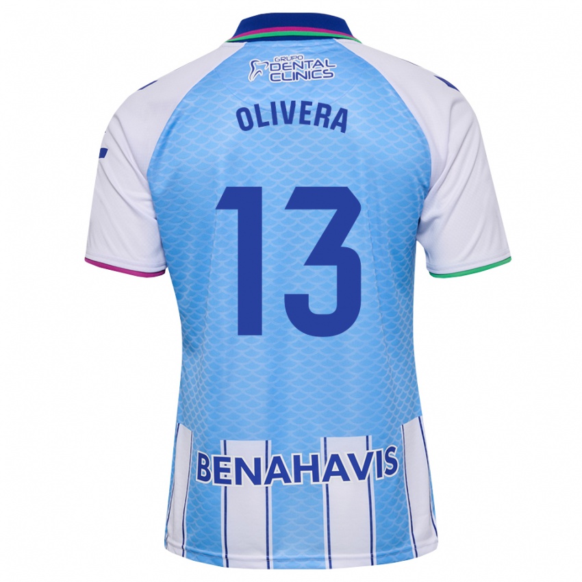 נשים Fernando Olivera #13 כחול שמיים עמוק לבן ג'רזי ביתית 2026/27 חולצה קצרה