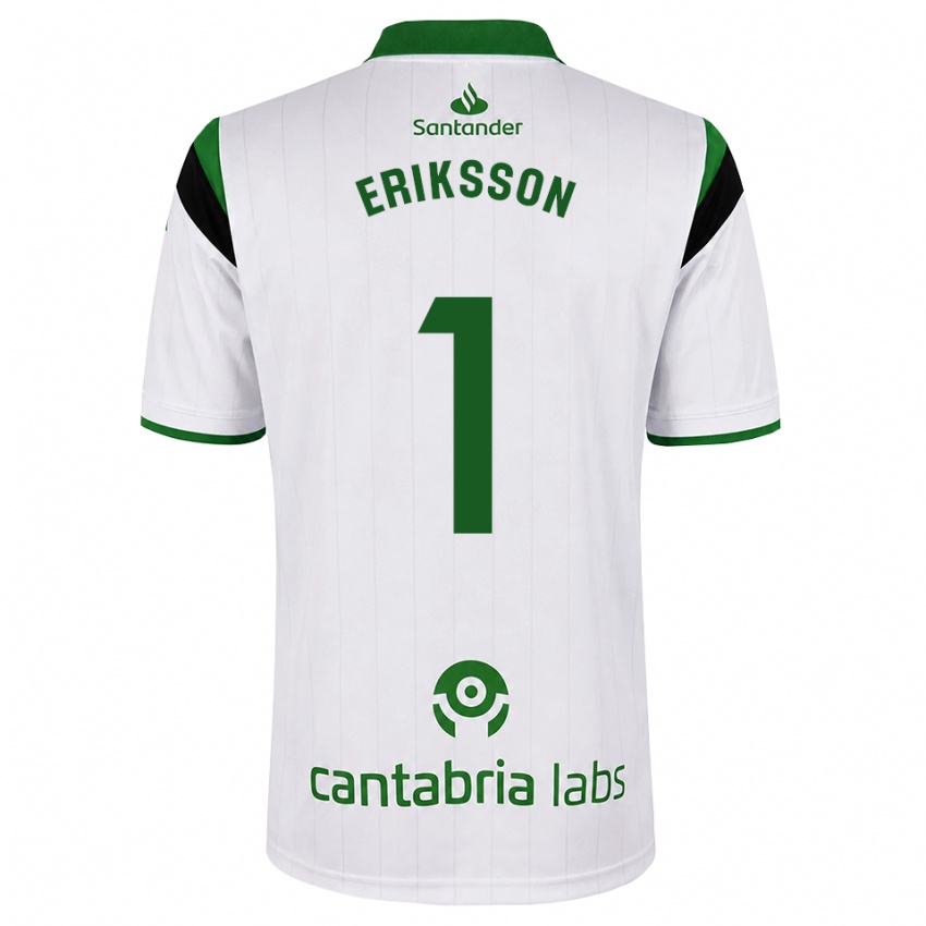 נשים Simon Eriksson #1 לבן ירוק שחור ג'רזי ביתית 2026/27 חולצה קצרה