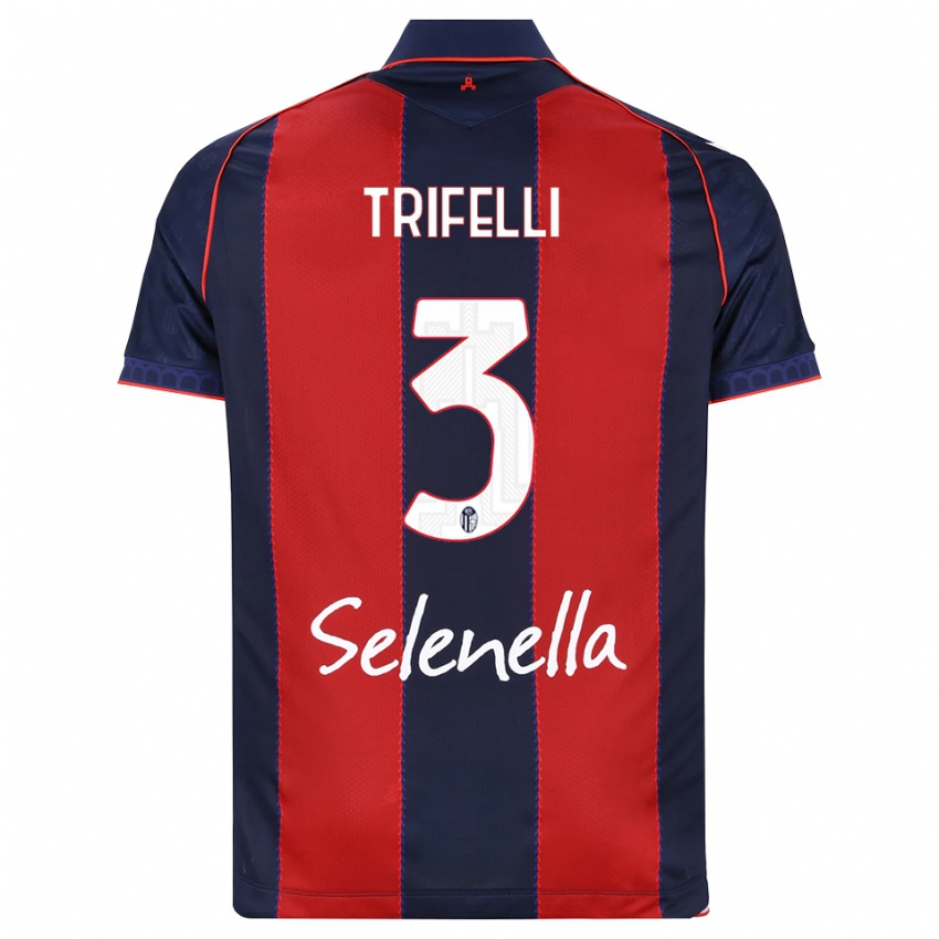 נשים Edoardo Trifelli #3 כחול מלכותי אדום לבן ג'רזי ביתית 2026/27 חולצה קצרה