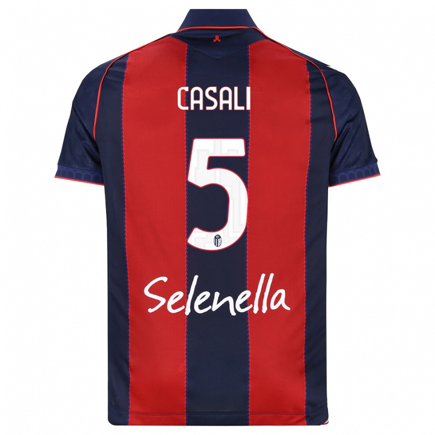 נשים Giacomo Casali #5 כחול מלכותי אדום לבן ג'רזי ביתית 2026/27 חולצה קצרה