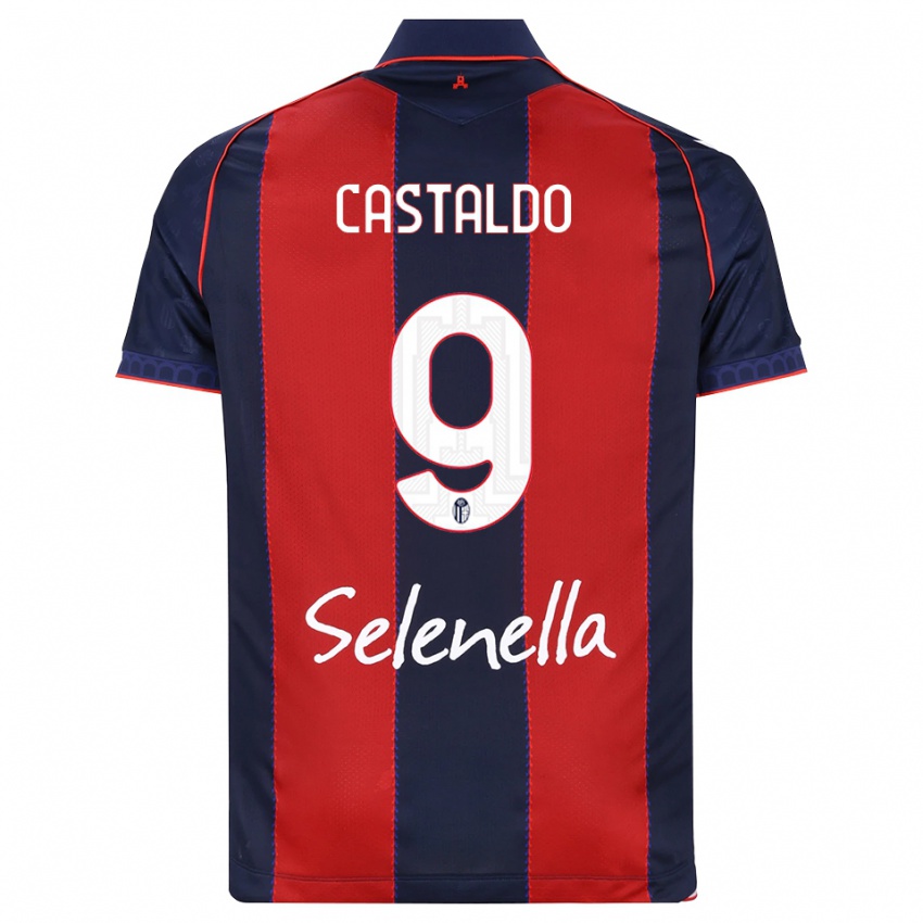 נשים Francesco Castaldo #9 כחול מלכותי אדום לבן ג'רזי ביתית 2026/27 חולצה קצרה