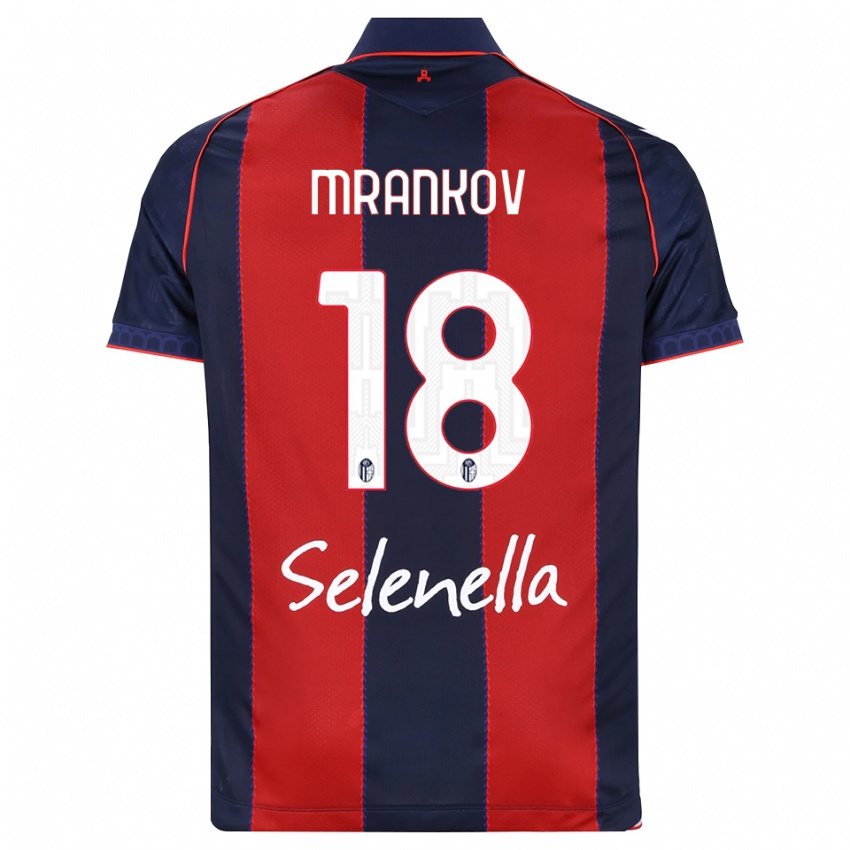 נשים Dimitar Mrankov #18 כחול מלכותי אדום לבן ג'רזי ביתית 2026/27 חולצה קצרה