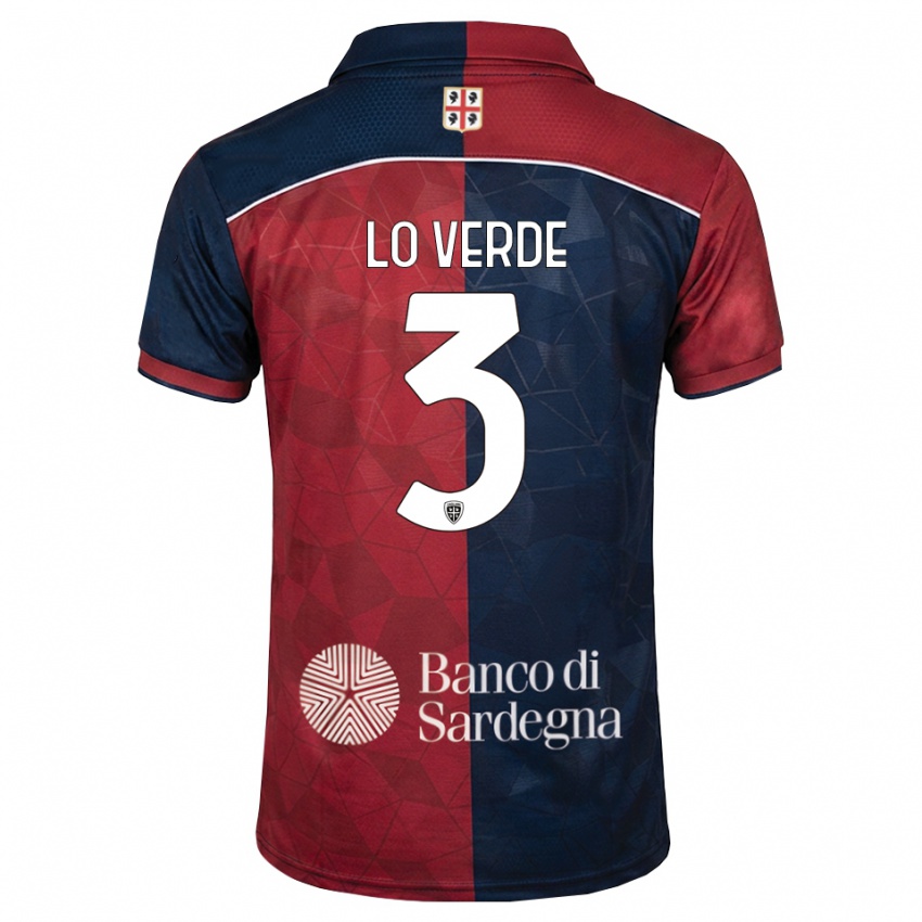 נשים Giuseppe Lo Verde #3 בורדו כחול מלכותי ג'רזי ביתית 2026/27 חולצה קצרה