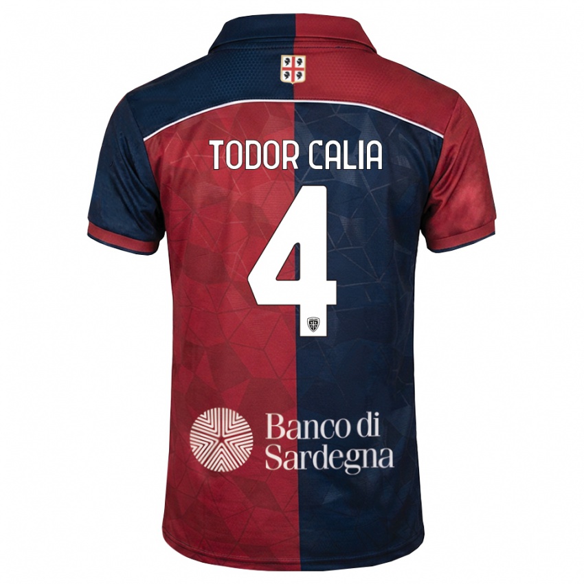 נשים Francesco Todor Calia #4 בורדו כחול מלכותי ג'רזי ביתית 2026/27 חולצה קצרה