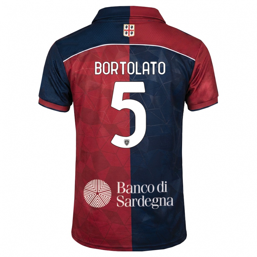 נשים Filippo Bortolato #5 בורדו כחול מלכותי ג'רזי ביתית 2026/27 חולצה קצרה