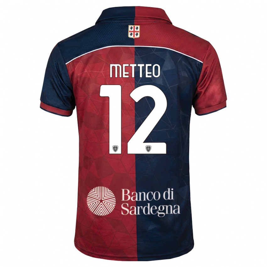 נשים Gabriele Metteo #12 בורדו כחול מלכותי ג'רזי ביתית 2026/27 חולצה קצרה