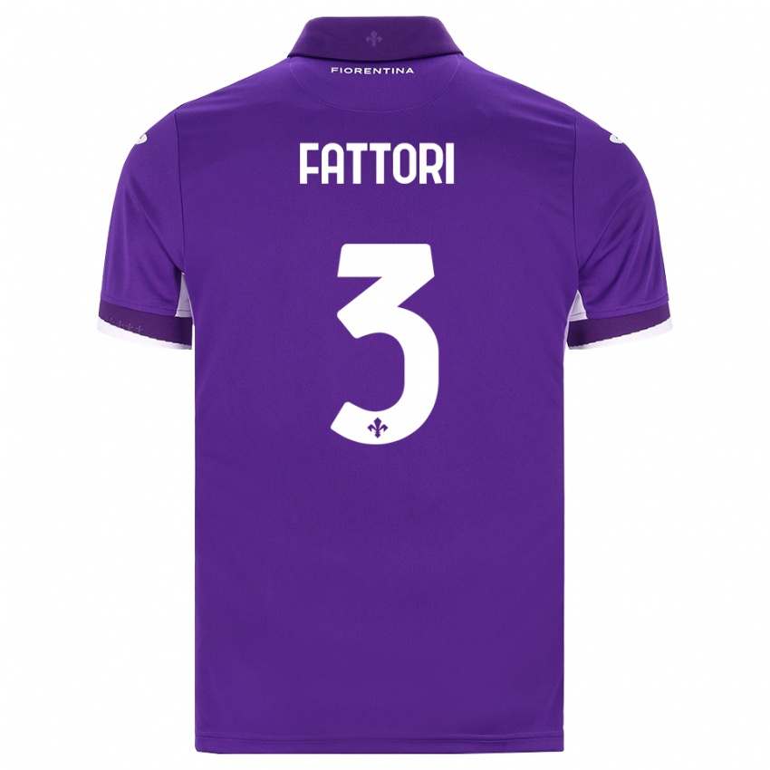 נשים Filippo Fattori #3 סגול לבן ורוד ג'רזי ביתית 2026/27 חולצה קצרה