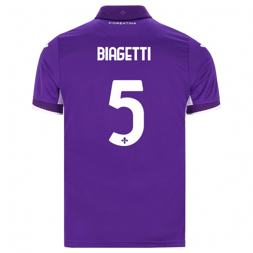 נשים Christian Biagetti #5 סגול לבן ורוד ג'רזי ביתית 2026/27 חולצה קצרה