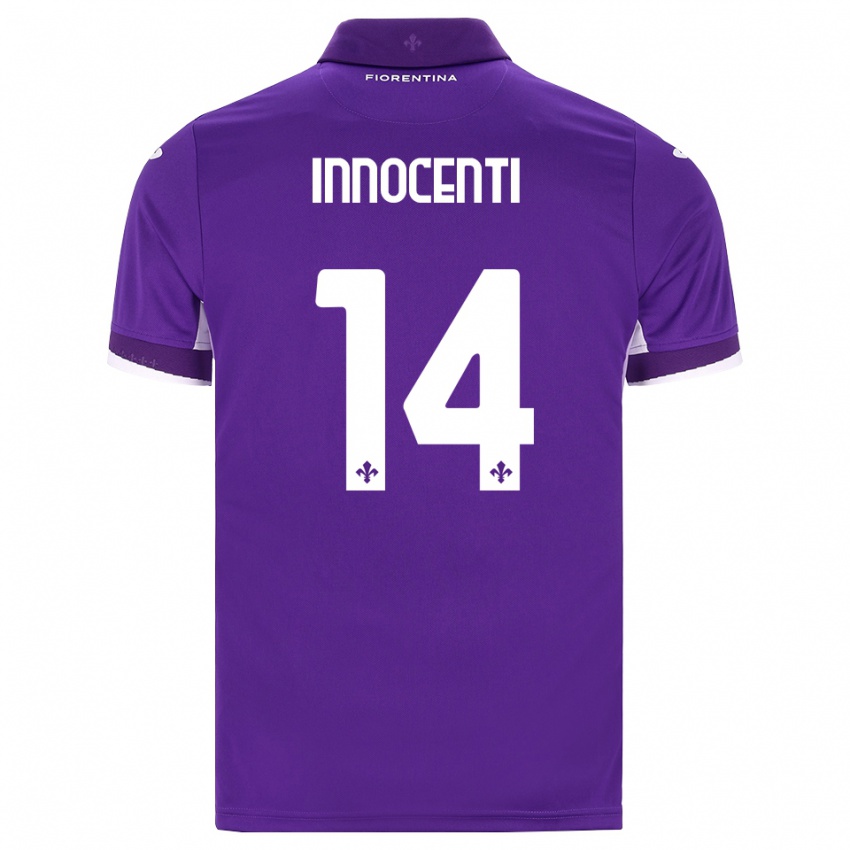 נשים Daniele Innocenti #14 סגול לבן ורוד ג'רזי ביתית 2026/27 חולצה קצרה